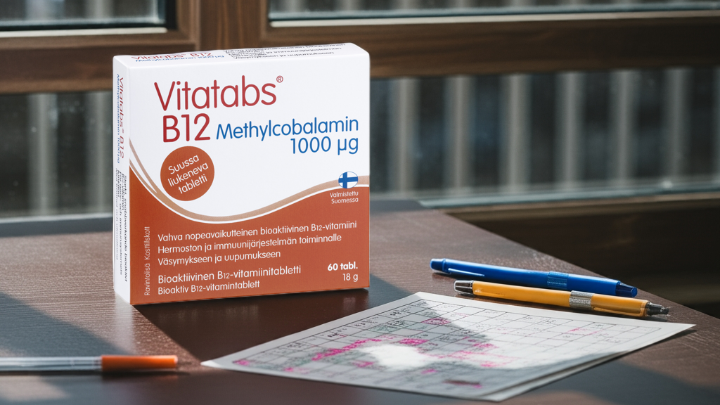 Vitatabs B12 Methylcobalamin kotelo