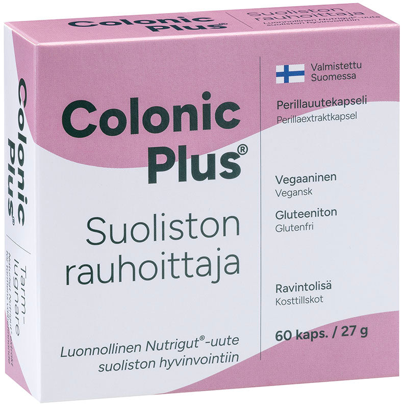 Colonic Plus Suoliston rauhoittaja 60 kapselia kotelossa