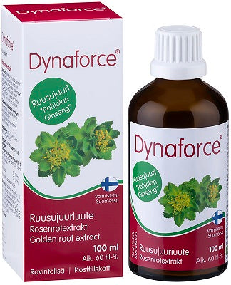 Dynaforce 100 ml lasipullo kotelossa