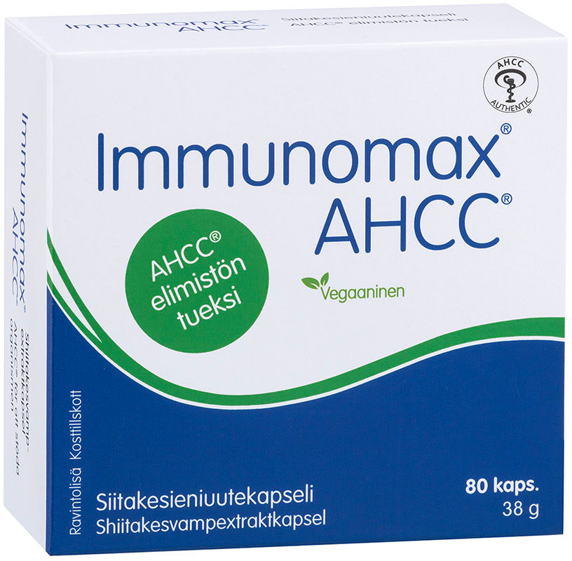 Immunomax AHCC 80 kapselia kotelossa