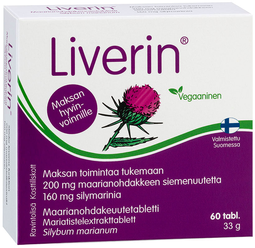 Liverin 60 tablettia kotelossa