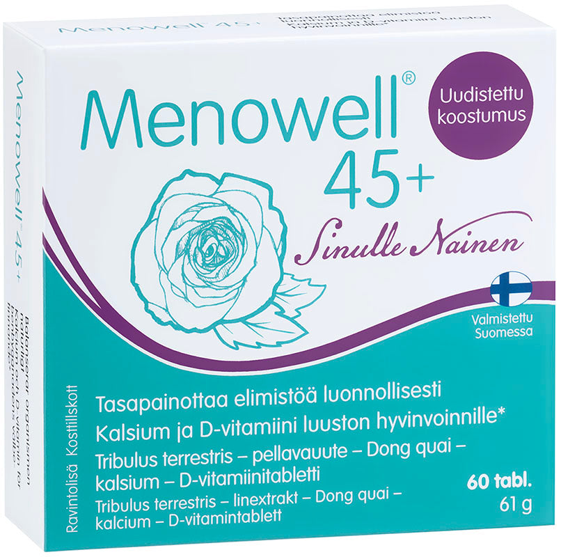 Menowell 45+ 60 tablettia kotelossa