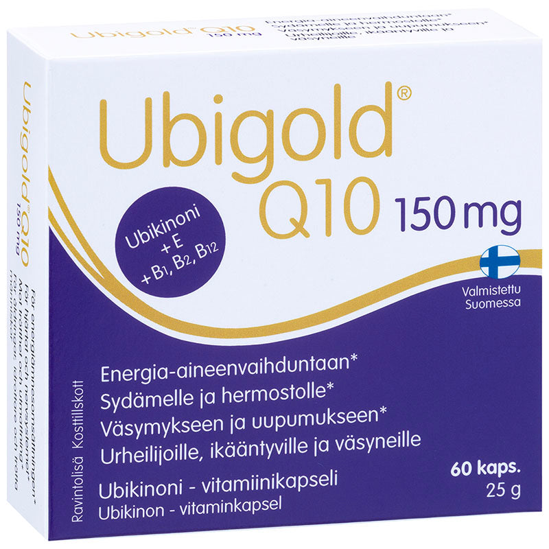Ubigold Q10 150 mg 60 kapselia kotelossa