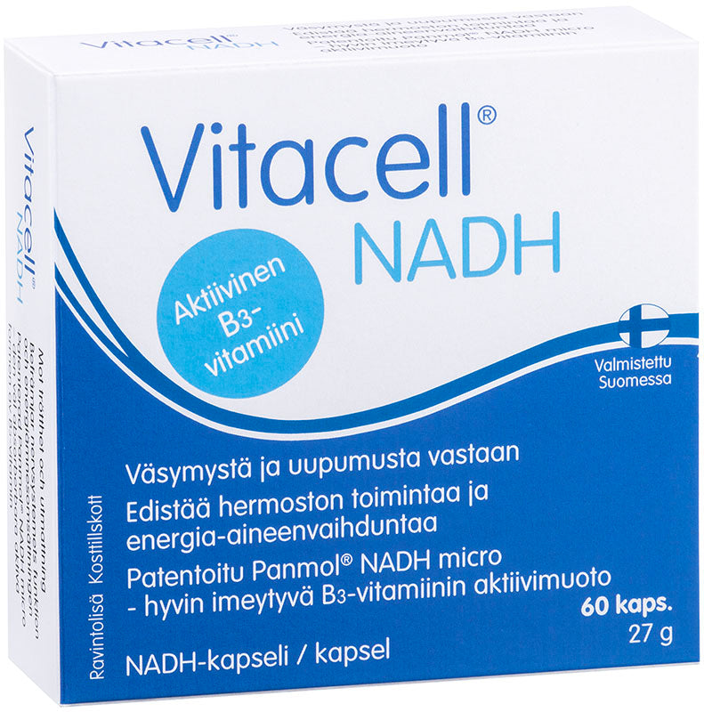 Vitacell NADH 60 kapselia kotelossa