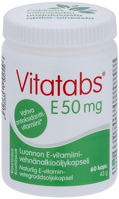 Vitatabs E50 mg 60 kapselia purkissa