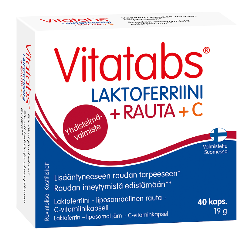 Vitatabs® Laktoferriini + Rauta + C 40 kaps.