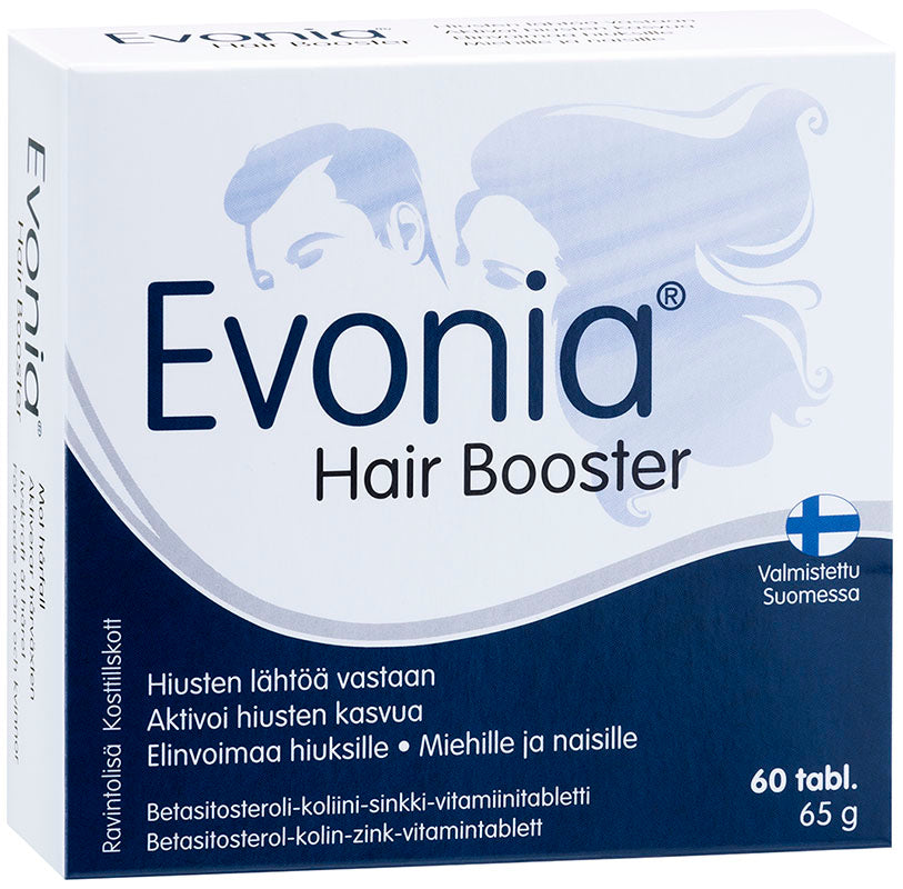 Evonia hair Booster 60 tablettia kotelossa