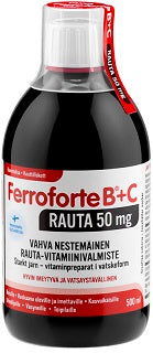 Ferroforte B + C Rauta 50 mg 500 ml muovipullossa