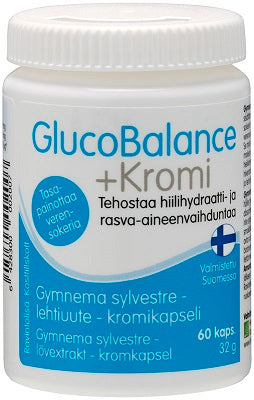 GlucoBalance + Kromi 60 kapselia purkissa