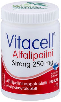 Vitacell Alalipoiini 120 tablettia purkissa