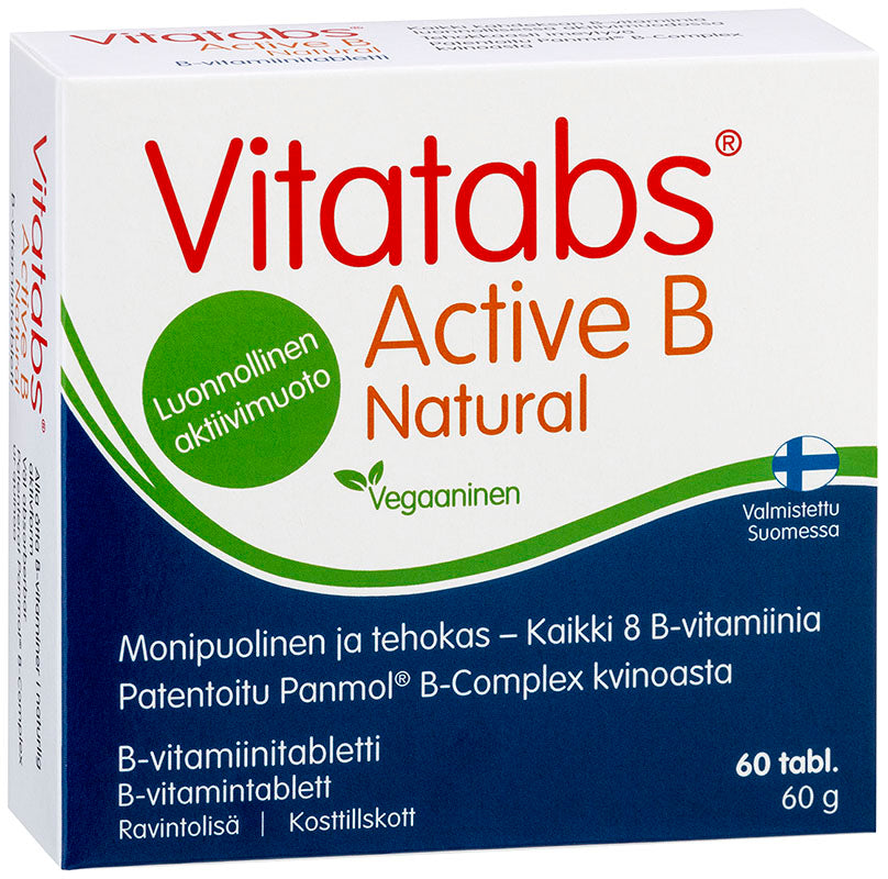 Vitatabs Ative B Natural 60 tablettia kotelossa