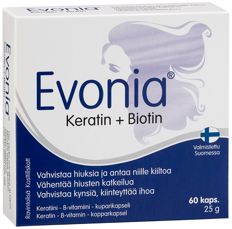 Evonia® Keratin + Biotin 60 kaps.